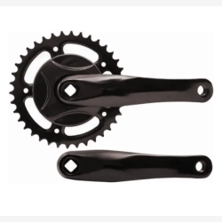 Kranks�t 38T 152 mm aluminium sort