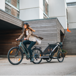 Thule Chariot Cross 2 Double cykelanh�nger &amp; klapvogn � Dark Slate