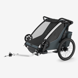 Thule Chariot Cross 2 Double cykelanh�nger &amp; klapvogn � Dark Slate
