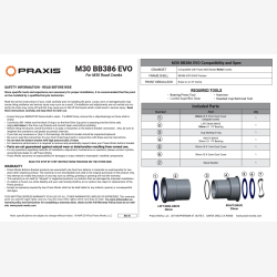 Praxis M30 386EVO Krankboks Adapter (Road � 86,5 mm)