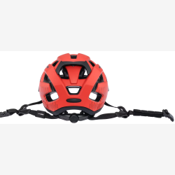 CONTEC MTB-hjelm "Katla" intens r�d/sort fl�jl, st�rrelse L (59-63 cm)