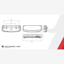 Spanninga baglygte Solo XDVS dynamo 50/80mm