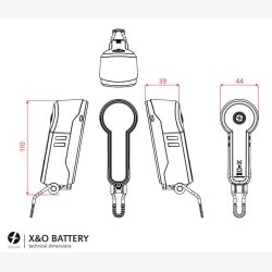 Spanninga forlygte X &amp; O 25 LUX - batteri