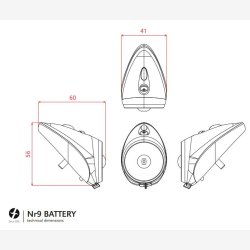 Spanninga baglygte nr. 9 XB batteri - til bagskrm
