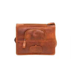 New Looxs laptop cykeltaske Fellini i lder cognac-brun 19L 15 tommer