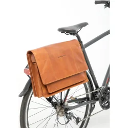 New Looxs laptop cykeltaske Fellini i lder cognac-brun 19L 15 tommer