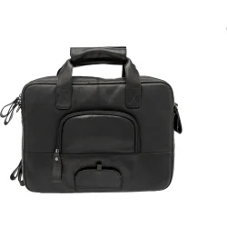 New Looxs brbar cykeltaske Cali i lder sort 17L 15 tommer