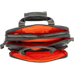 New Looxs brbar cykeltaske Cali i lder sort 17L 15 tommer