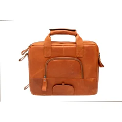 Cykeltaske New Looxs Cali 17 liter 40 x 15 x 31 cm - lavet af luksuslder - cognac