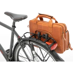 New Looxs brbar cykeltaske Cali i lder cognac 17L 15 tommer