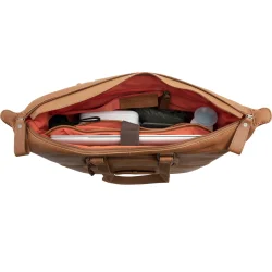 New Looxs brbar cykeltaske i lder Verla cognac brun 21 liter