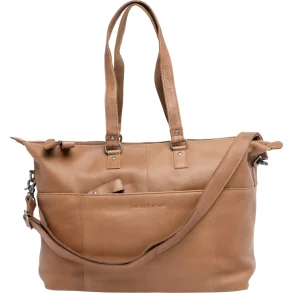 Cykeltaske New Looxs Verla 34 x 18 x 44cm 21 liter - luksus leather - Cognac brun