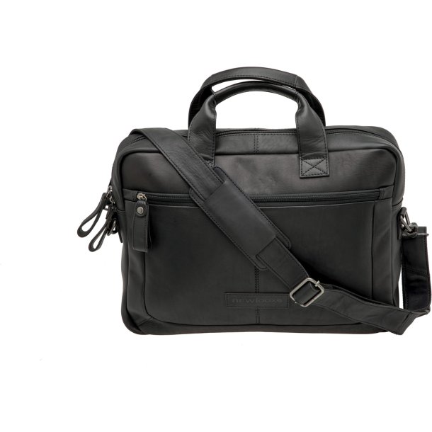 New Looxs laptop cykeltaske Luko i lder sort 7,5L 15"