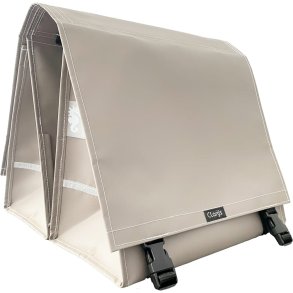 Clarijs cykeltaske dobbelt XL PVC 46L vandtt - mat taupe gr