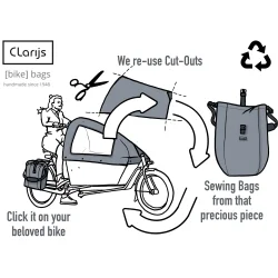 Clarijs cykeltaske Solobag 24L vandtt - sort