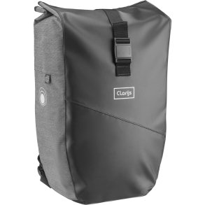 Clarijs cykelrygsk Variobag 24L vandtt, med laptoprum - sort-gr