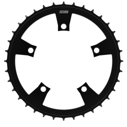 Tandhjul 72T Enduo Cargo 5-B 130-BCD Cl-46,7 mm - sort