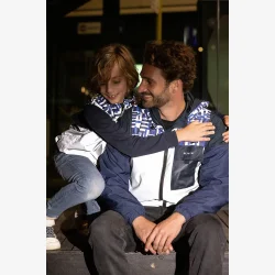 Wowow Full Reflective refleksvest Towson Blue, med lommer og h�tte - S