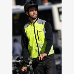 Wowow refleksvest med lommer Tracker Yellow - neon gul - XL