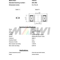 Union kugleleje CB-013 605 2RS (5x14x5)