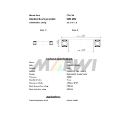 Union kugleleje CB-214 6906 2RS (30x47x9)