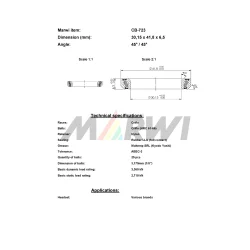 Headset leje Marwi CB-723 30,15 x 41,8 x 6,5 45/45