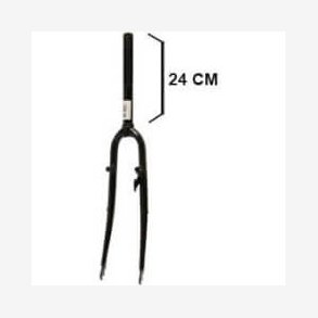 Forgaffel 28 1 1/8 med V-bremse sokkel og dynamokrog - sort