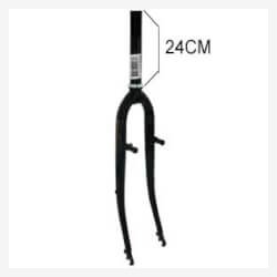 Forgaffel 28 Hybrid 1 tommer med V-bremseknastaksel, sort