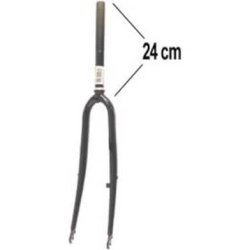 Unicrown forgaffel 28" til Tromlebremse / Rullebremse � m�rkebl� (1" Gevind)