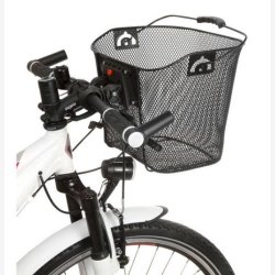 Frontkurv cykel aftagelig med Clip-on-Holder - sort metal