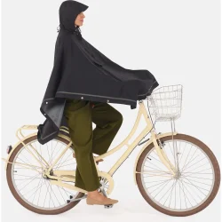 Weathergoods Sweden regn poncho til cykel Imbris sort S/M