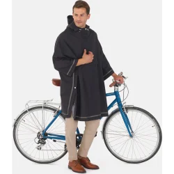 Weathergoods Sweden regn poncho til cykel Imbris sort S/M