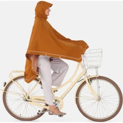 Weathergoods Sweden regn poncho til cykel Imbris kobberbrun M