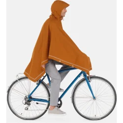 Weathergoods Sweden regn poncho til cykel Imbris kobberbrun M