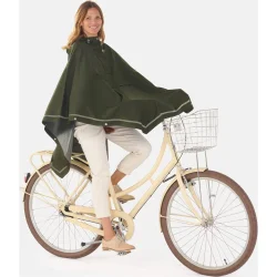 Weathergoods Sweden regn poncho til cykel Imbris m�rkegr�n M
