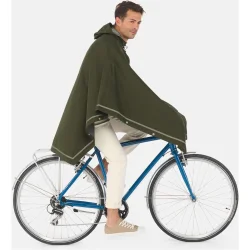 Weathergoods Sweden regn poncho til cykel Imbris m�rkegr�n M