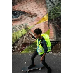 Wowow reflekterende vest til b�rn S - gr�n