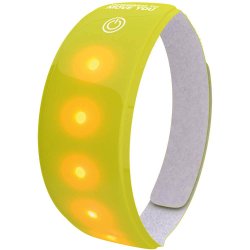 Wowow Lightband XL - refleksb�nd - gul med r�d LED-lys