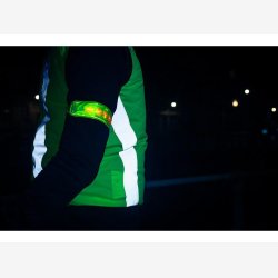 Wowow Lightband XL - refleksb�nd - gul med r�d LED-lys