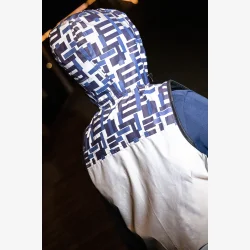 Wowow fuld reflekterende vest til b�rn Yoho bl�, med h�tte og lommer -  XL