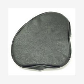 Sadelovertrk til cykel, rund med spids, sort imiteret lder