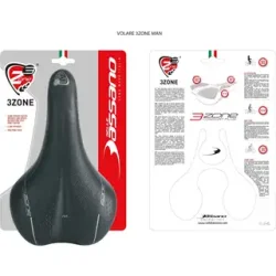 Cykelsadel Selle Bassano Volare M X33 til mnd - sort