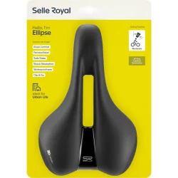 Cykelsadel Selle Royal Ellipse Moderat - Urban Life - sort