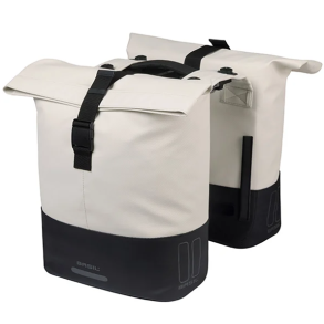 Dobbelt cykeltaske Basil Cove MIK 28-32L 14 x 29 x 36 cm - hvid/sort