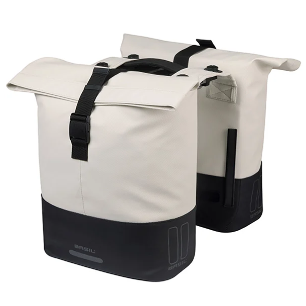 Dobbelt cykeltaske Basil Cove MIK 28-32L 14 x 29 x 36 cm - hvid/sort