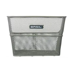 Cykelkurv til bag Basil Cento S Flower, metal net  - oliven grn