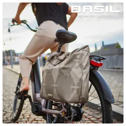 Cykeltaske Basil Elegance 20-26 liters 39 x 39 x 17 cm - chateau taupe