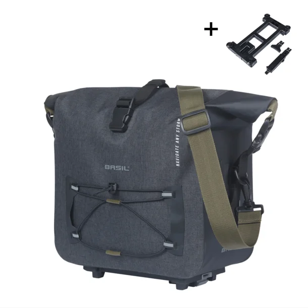 Trunkbag Basil Navigator Storm MIK 13 liter - 15 x 30 x 31 cm - sort - vandtt