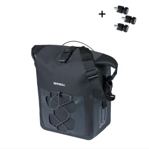 Cykeltaske Basil Navigator Vandt�t M MIK Studs 14 liter - 14 x 24 x 34 cm - sort