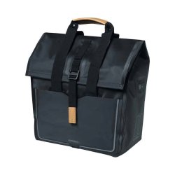 Cykeltaske Basil Urban Dry Shopper 20 liter 34 x 16 x 48 cm - sort pressenning, vandtt